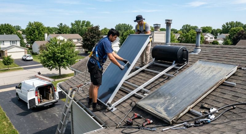 Solar Water Heater Replacement project example